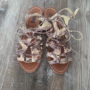 Carlos Santana Wedge Sandals. Size 6.5